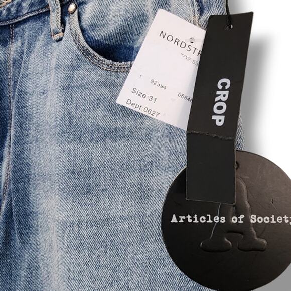 Articles of Society High-Rise Straight Leg Crop Jeans Women’s Size 31 - Picture 5 of 11